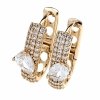 exclusive swarovski gold-plated earrings
